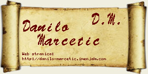 Danilo Marčetić vizit kartica